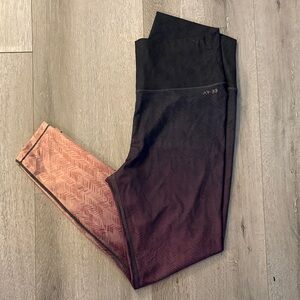 AR-33 Black to Pink Ombre High Rise Leggings XL Athletic Workou